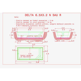  Bazen DELTA 6,5 x 3,2 x 1,5 m
