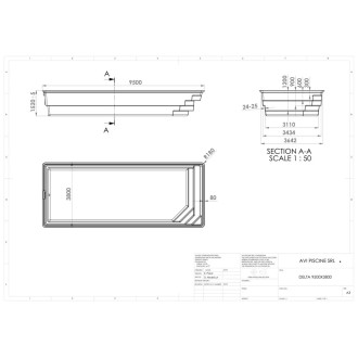  Bazen DELTA 9,5 x 3,8 x 1,5 m