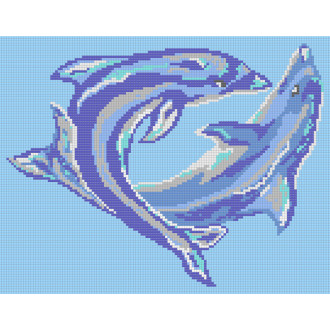 REVIGLASS MURAL DELFINES CRUZADOS