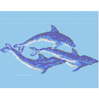REVIGLASS MURAL TRIO DELFINES