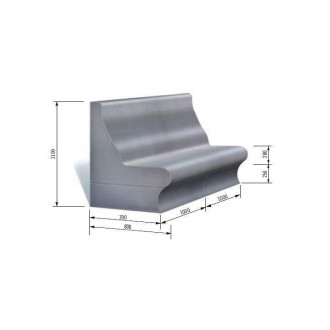 Topla klupa 100x87x60cm