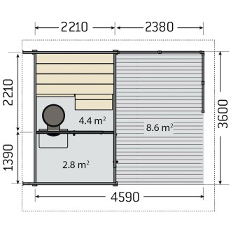 Sauna SOLID OUTDOOR 2